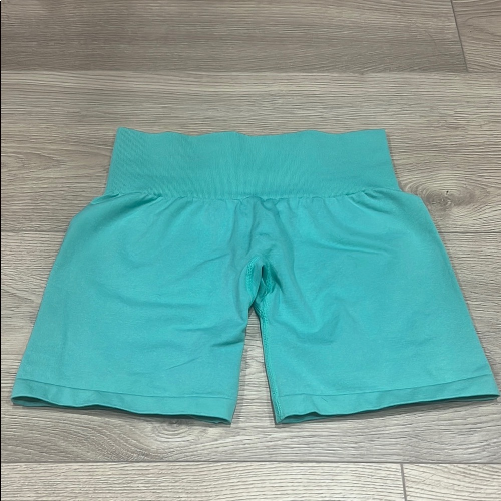 NVGTN High Waist Women's Shorts - Aqua